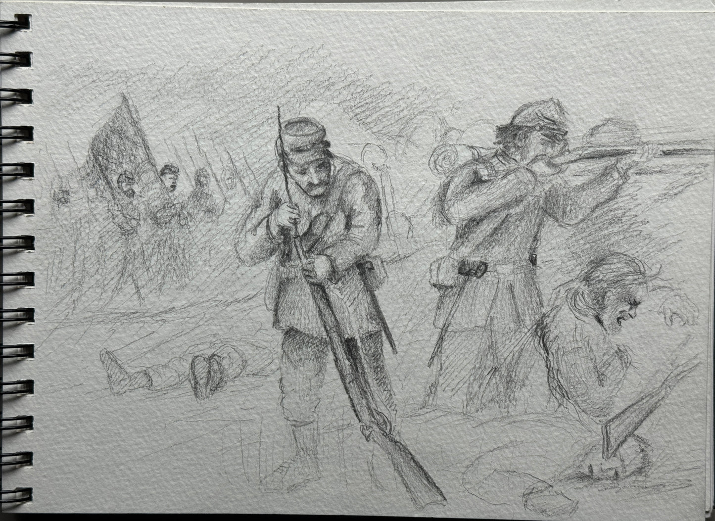 3 Civil War Sketch Studies