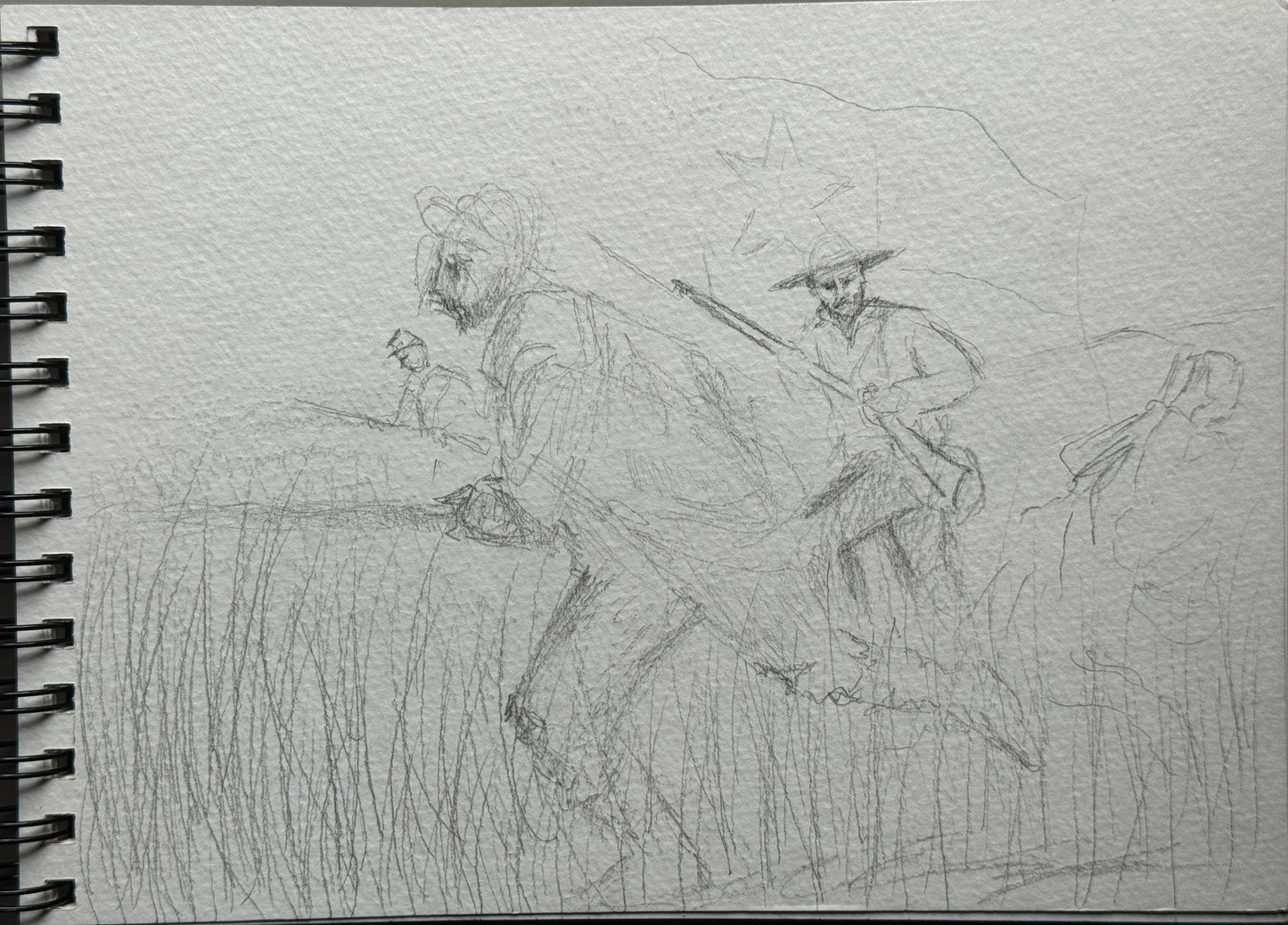 3 Civil War Sketch Studies